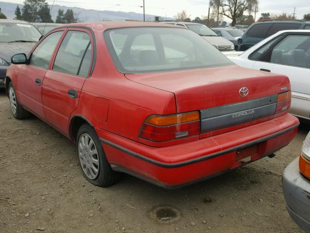 2T1AE04E0PC027100 - 1993 TOYOTA COROLLA RED photo 3