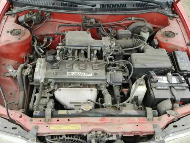 2T1AE04E0PC027100 - 1993 TOYOTA COROLLA RED photo 7