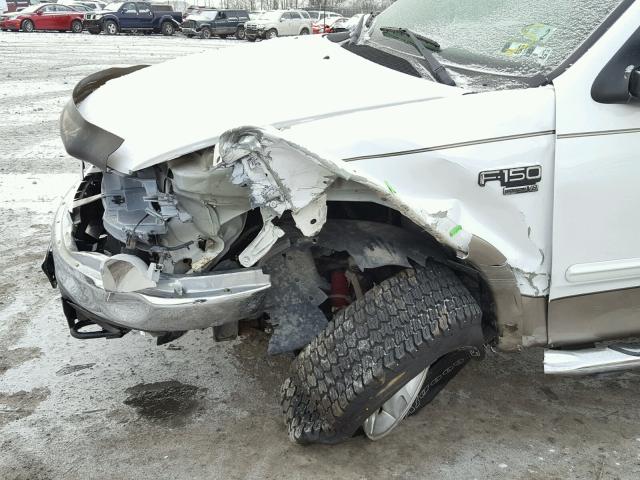 2FTRX18L83CB00416 - 2003 FORD F150 WHITE photo 9