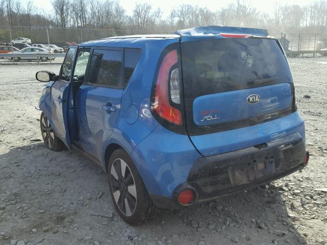 KNDJP3A50G7347437 - 2016 KIA SOUL + BLUE photo 3