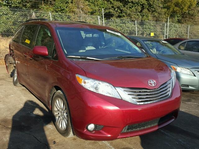 5TDYK3DC7FS608431 - 2015 TOYOTA SIENNA XLE RED photo 1