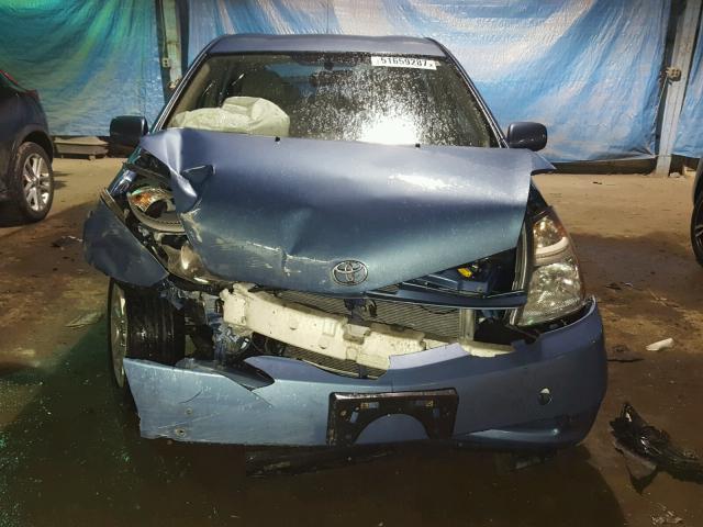 JTDKB20U097859174 - 2009 TOYOTA PRIUS BLUE photo 9