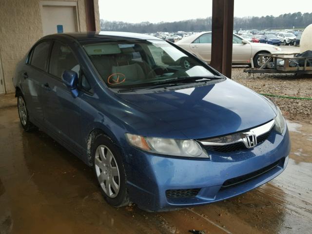 19XFA1F5XAE005277 - 2010 HONDA CIVIC LX BLUE photo 1