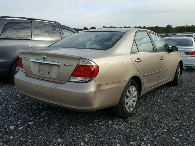 JTDBE32K550310162 - 2005 TOYOTA CAMRY LE ოქროსფერი ფოტო 4