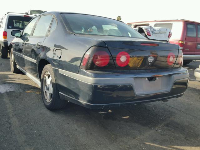 2G1WF52E449278094 - 2004 CHEVROLET IMPALA BLACK photo 3