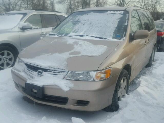 2HKRL18651H592836 - 2001 HONDA ODYSSEY EX GOLD photo 2