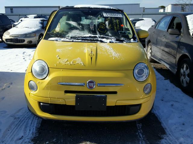 3C3CFFDR8DT740061 - 2013 FIAT 500 POP YELLOW photo 9