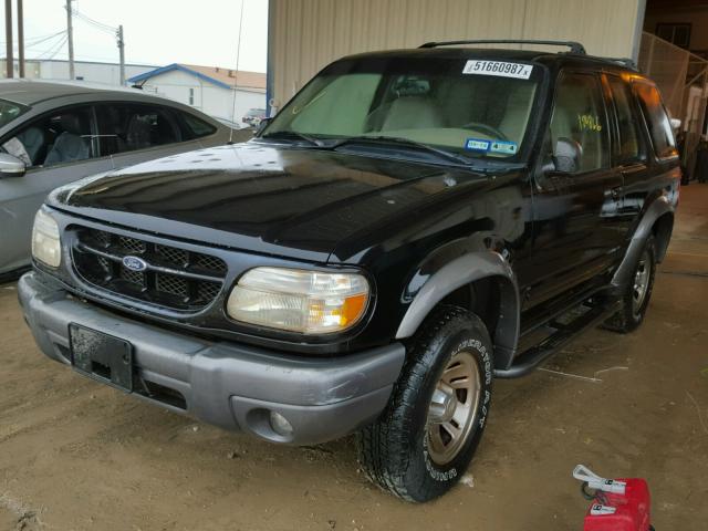 1FMYU22E2XUB77336 - 1999 FORD EXPLORER BLACK photo 2