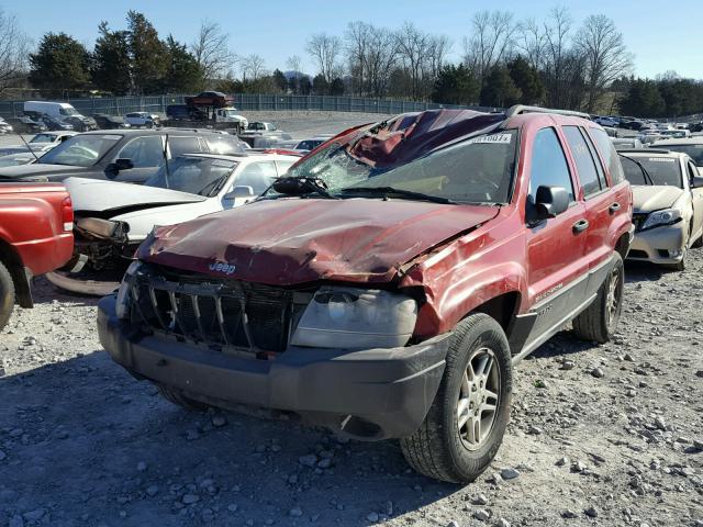 1J4GW48S84C173077 - 2004 JEEP GRAND CHER RED photo 2