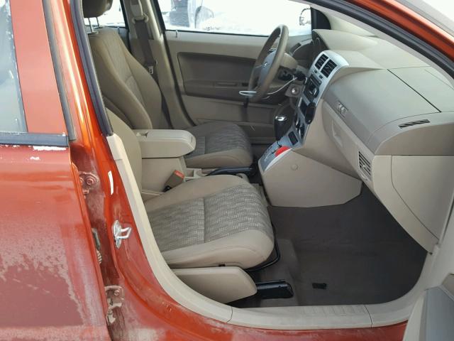 1B3HB28B88D733658 - 2008 DODGE CALIBER ORANGE photo 5