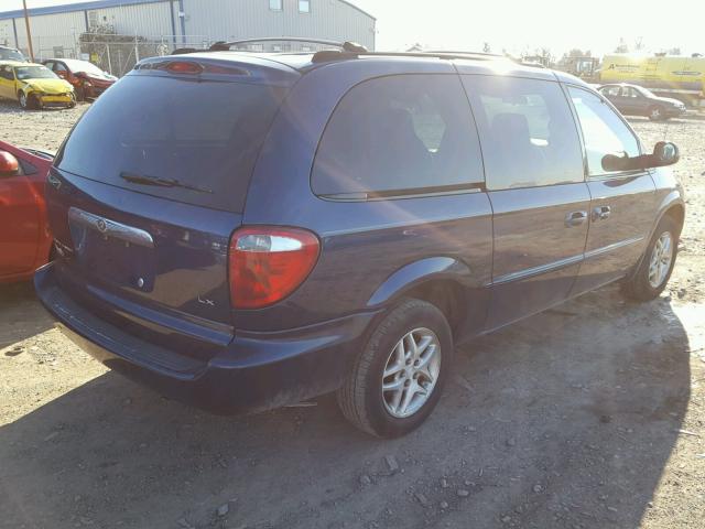 2C4GP44382R723044 - 2002 CHRYSLER TOWN & COU Mavi foto 4