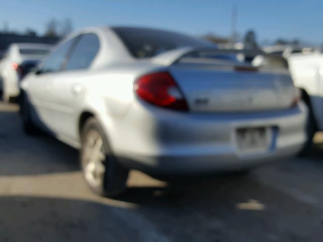 1B3ES56C22D504500 - 2002 DODGE NEON ES SILVER photo 3