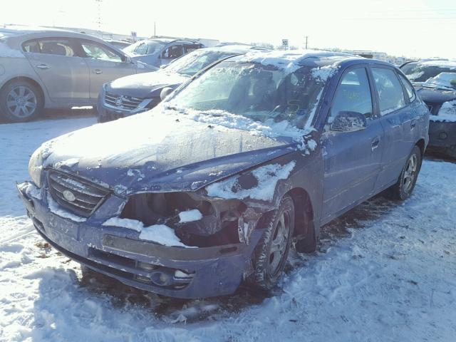 KMHDN56D25U177624 - 2005 HYUNDAI ELANTRA GL BLUE photo 2