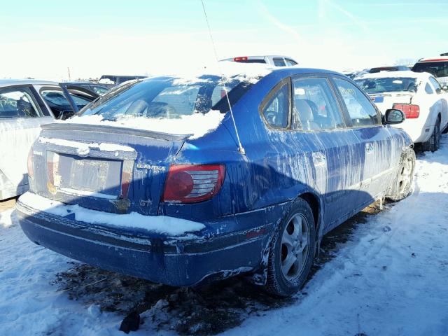 KMHDN56D25U177624 - 2005 HYUNDAI ELANTRA GL BLUE photo 4