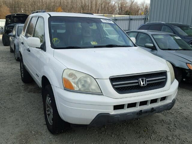 2HKYF18533H508123 - 2003 HONDA PILOT EXL WHITE photo 1