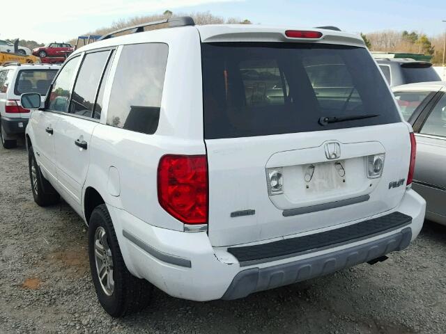 2HKYF18533H508123 - 2003 HONDA PILOT EXL WHITE photo 3