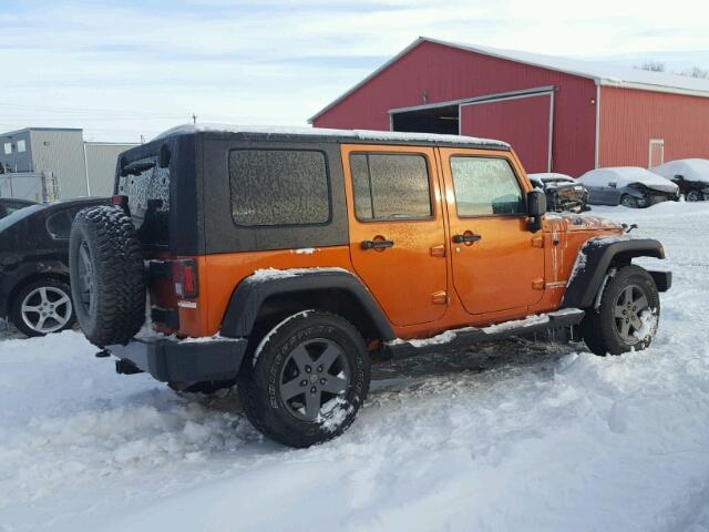 1J4BA3H18AL188944 - 2010 JEEP WRANGLER U ORANGE photo 4