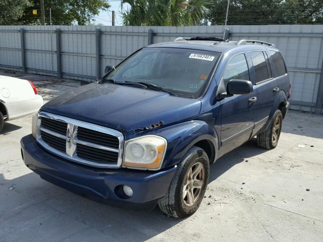 1D4HB48D95F571621 - 2005 DODGE DURANGO SL BLUE photo 2