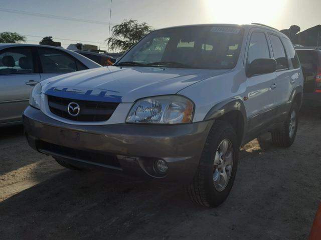 4F2YU09152KM23151 - 2002 MAZDA TRIBUTE LX WHITE photo 2