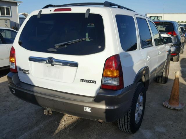 4F2YU09152KM23151 - 2002 MAZDA TRIBUTE LX WHITE photo 4