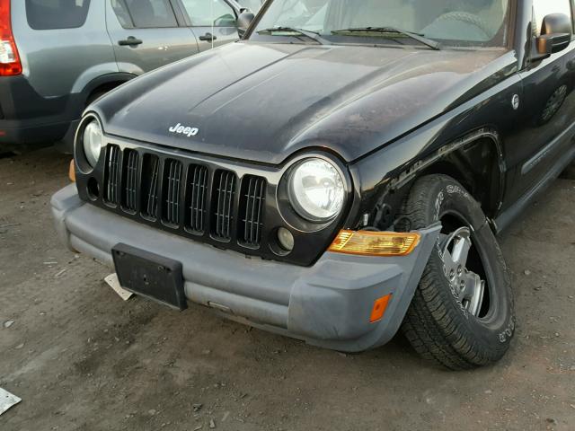 1J8GL48K85W507650 - 2005 JEEP LIBERTY SP BLACK photo 9