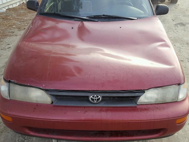 1NXAE09E5PZ066210 - 1993 TOYOTA COROLLA LE RED photo 7