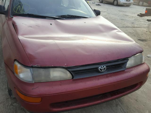 1NXAE09E5PZ066210 - 1993 TOYOTA COROLLA LE 红色 照片 9