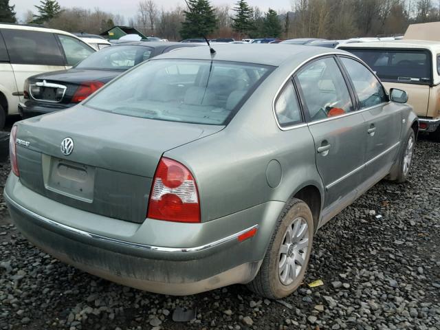 WVWPD63B33P444536 - 2003 VOLKSWAGEN PASSAT GLS GREEN photo 4