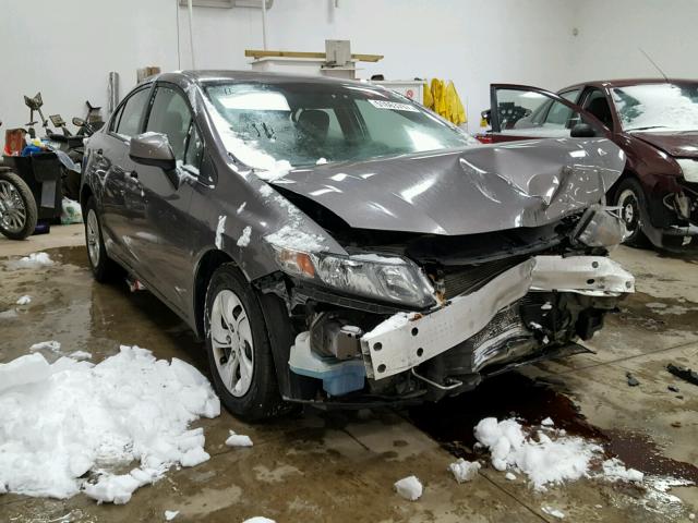 19XFB2F59DE030257 - 2013 HONDA CIVIC LX GRAY photo 1