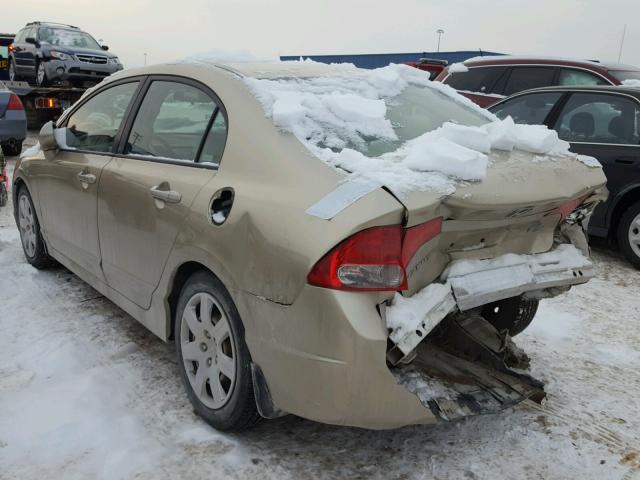 1HGFA16537L123799 - 2007 HONDA CIVIC LX GOLD photo 3