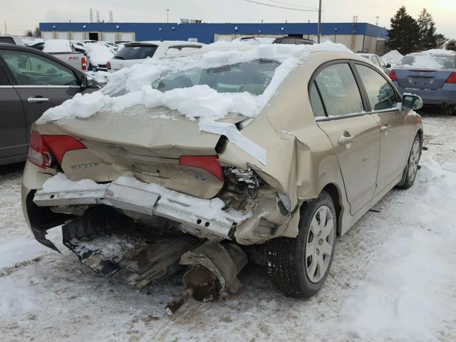 1HGFA16537L123799 - 2007 HONDA CIVIC LX GOLD photo 4