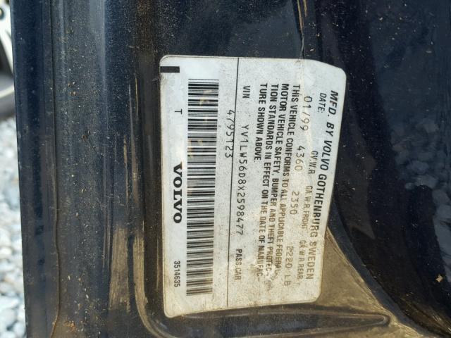 YV1LW56D8X2598477 - 1999 VOLVO V70 GLT BLUE photo 10