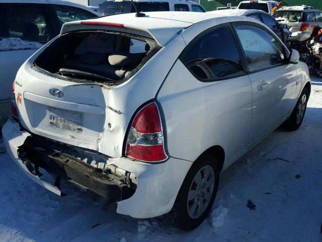 KMHCM3ACXBU200256 - 2011 HYUNDAI ACCENT GL WHITE photo 4