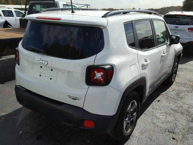 ZACCJAAB7HPE75733 - 2017 JEEP RENEGADE S WHITE photo 4