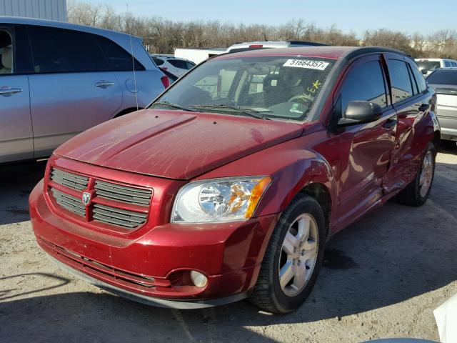 1B3HB48B57D226484 - 2007 DODGE CALIBER SX RED photo 2