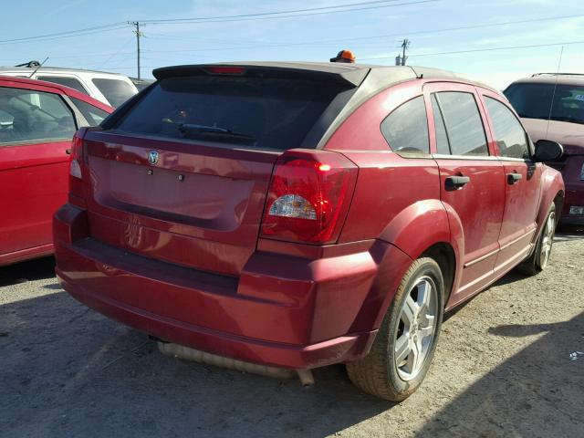 1B3HB48B57D226484 - 2007 DODGE CALIBER SX RED photo 4