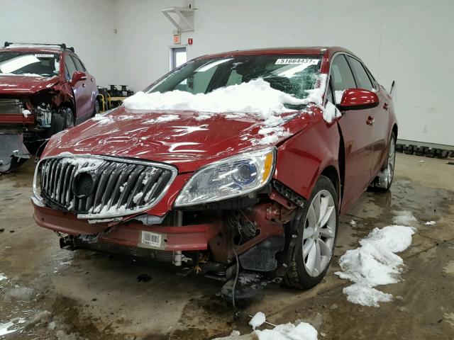 1G4PS5SK7C4217316 - 2012 BUICK VERANO RED photo 2