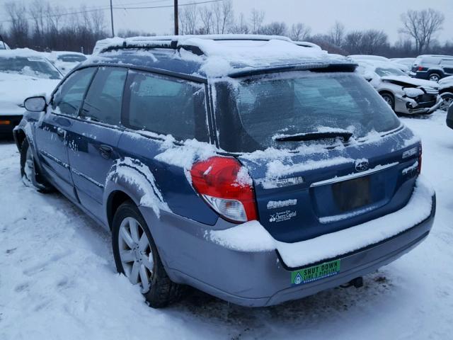 4S4BP61C287364824 - 2008 SUBARU OUTBACK 2. BLUE photo 3