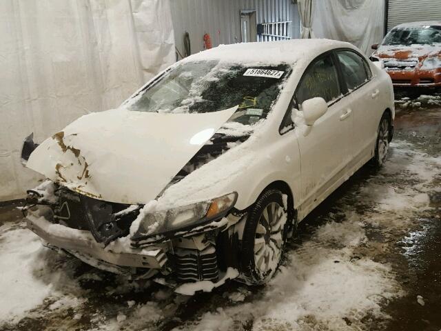 2HGFA16989H329350 - 2009 HONDA CIVIC EXL WHITE photo 2