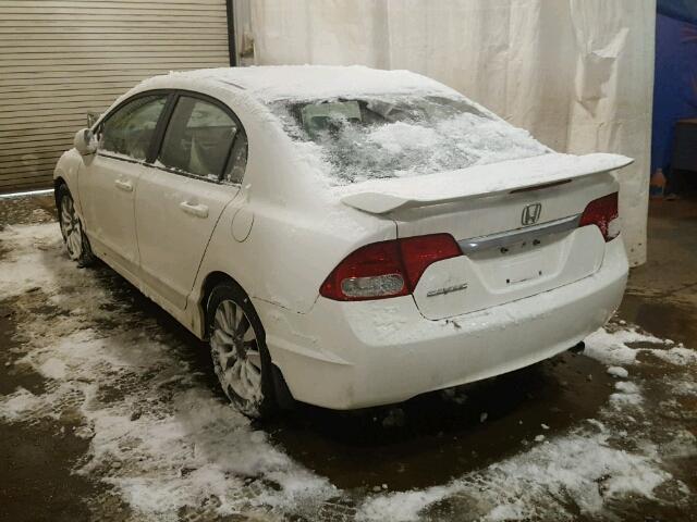 2HGFA16989H329350 - 2009 HONDA CIVIC EXL WHITE photo 3