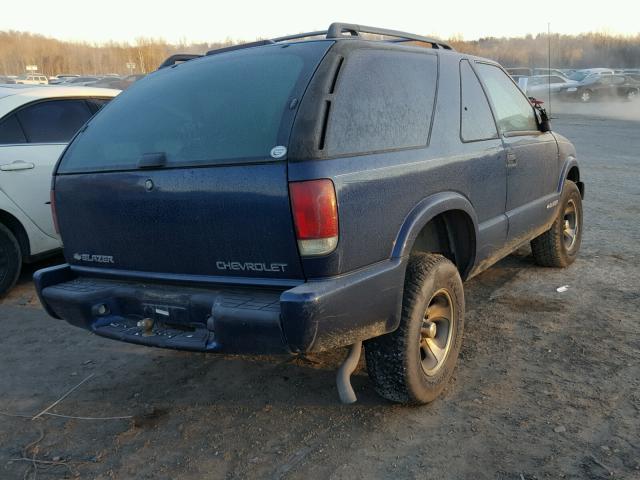 1GNCS18X43K101119 - 2003 CHEVROLET BLAZER BLUE photo 4