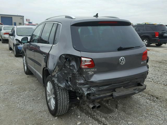 WVGAV7AX4DW018381 - 2013 VOLKSWAGEN TIGUAN S GRAY photo 3