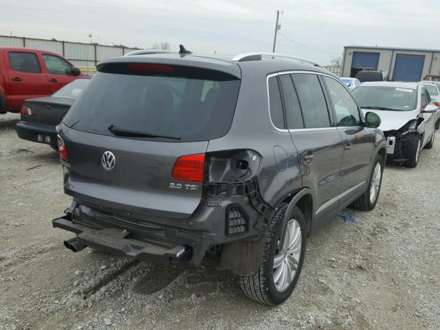 WVGAV7AX4DW018381 - 2013 VOLKSWAGEN TIGUAN S GRAY photo 4