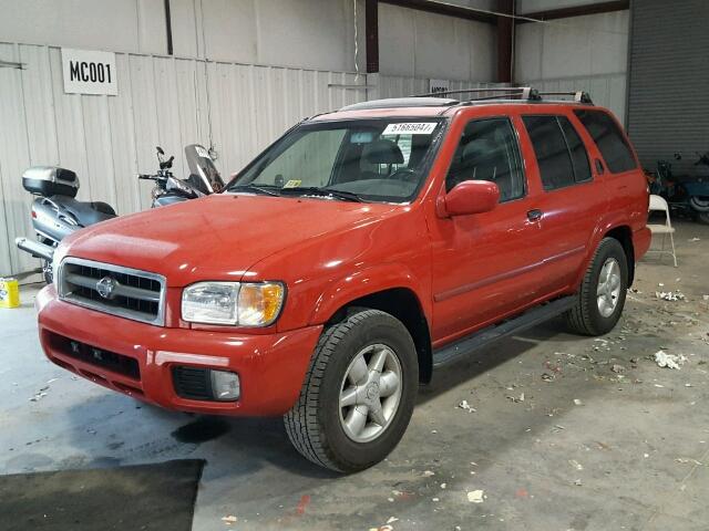 JN8DR07Y01W516073 - 2001 NISSAN PATHFINDER RED photo 2