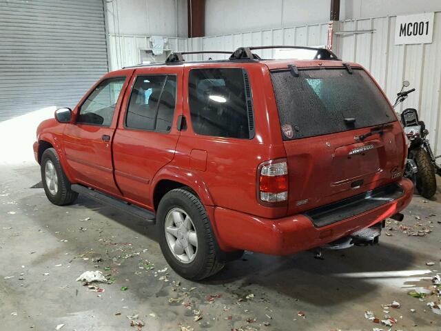 JN8DR07Y01W516073 - 2001 NISSAN PATHFINDER RED photo 3