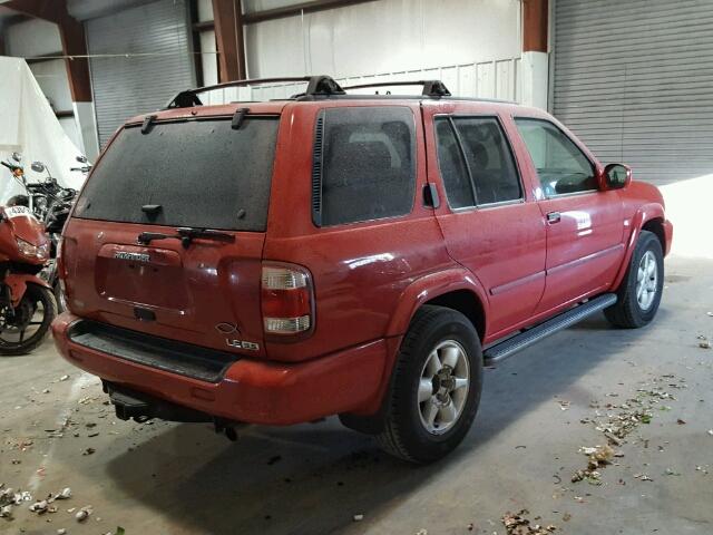 JN8DR07Y01W516073 - 2001 NISSAN PATHFINDER RED photo 4