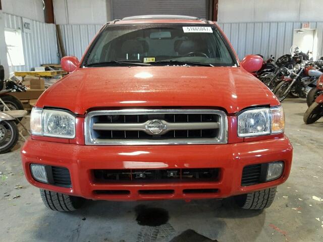 JN8DR07Y01W516073 - 2001 NISSAN PATHFINDER RED photo 9