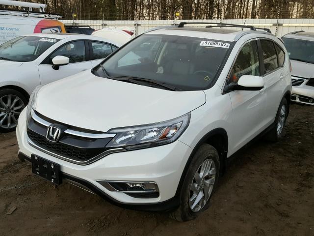 5J6RM4H75GL025483 - 2016 HONDA CR-V EXL WHITE photo 2