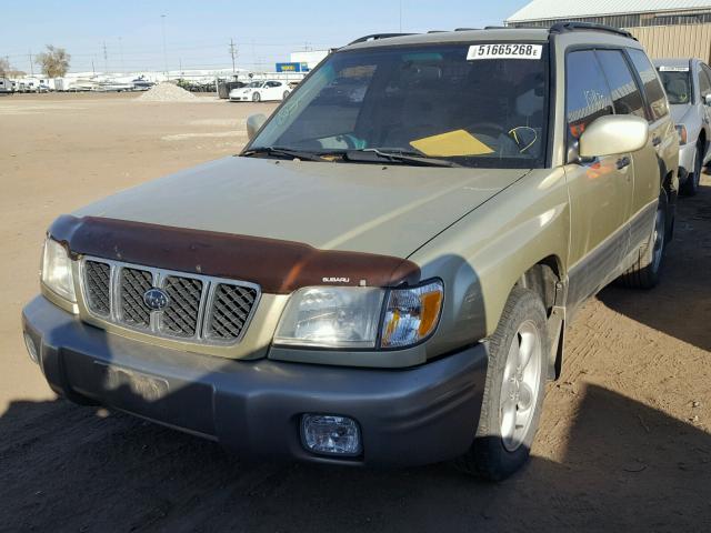 JF1SF655X1G713775 - 2001 SUBARU FORESTER S GREEN photo 2