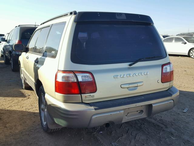 JF1SF655X1G713775 - 2001 SUBARU FORESTER S GREEN photo 3